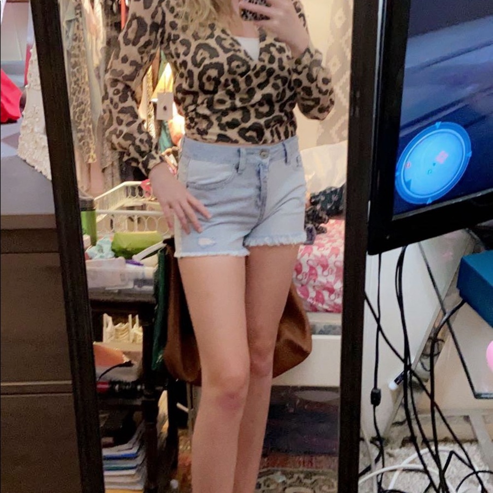 Revolve superdown Cheetah blouse